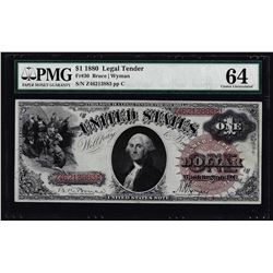 1880 $1 Legal Tender Note Fr.30 PMG Choice Uncirculated 64