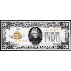 1928 $20 Gold Certificate Note