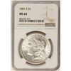 Image 1 : 1881-S $1 Morgan Silver Dollar Coin NGC MS64