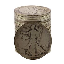 Roll of (20) Assorted Date 1929 and Earlier Walking Liberty Half Dollar Coins