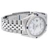 Image 3 : Rolex Mens Stainless Steel MOP 36MM Diamond & Sapphire Datejust Wristwatch