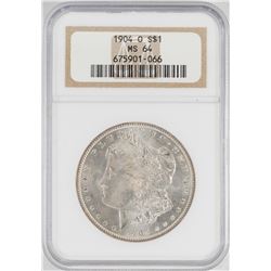 1904 $1 Morgan Silver Dollar Coin NGC MS64