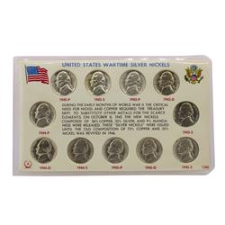 1942-1945 United States Wartime Silver Nickel Set