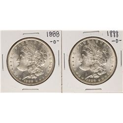 Lot of (2) 1888-O $1 Morgan Silver Dollar Coins