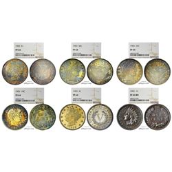 Rare 1903 (6) Coin Proof Set NGC Graded PF64/PF65 BN Great Toning