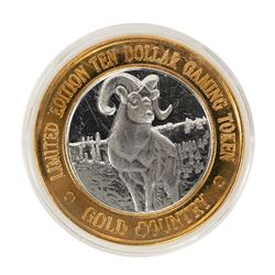 .999 Silver Gold Country Motor Inn Elko, NV $10 Limited Edition Casino Gaming Token