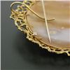 Image 4 : 14k Solid Gold  Carved Shell Open Nugget Cameo Brooch Pendant