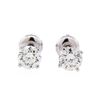 0.90 ctw Diamond Stud Earrings - 14KT White Gold