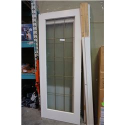 LEADED GLASS FRENCH DOOR