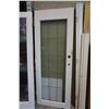Image 3 : LEADED GLASS FRENCH DOOR