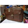 Image 5 : 2 SAMSONITE LEATHER SUITCASES, 2 BOXES OF TARPS, AND ESTATE GOODS