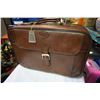 Image 6 : 2 SAMSONITE LEATHER SUITCASES, 2 BOXES OF TARPS, AND ESTATE GOODS