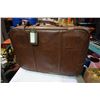 Image 7 : 2 SAMSONITE LEATHER SUITCASES, 2 BOXES OF TARPS, AND ESTATE GOODS