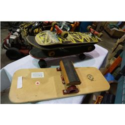 3 SKATEBOARDS AND BALANCE BOARD