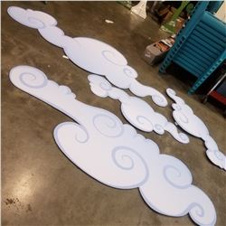 4 COROPLAST CLOUD CUT OUTS