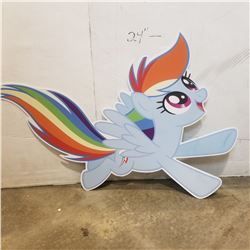 2FT TALL RAINBOW DASH LITTLE PONY CUT OUT