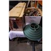 Image 1 : PRE LIT CHRISTMAS TREE, STAND, AND BOX OF CHRISTMAS