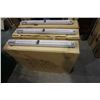 Image 1 : 3 LEDA LIGHT FLUORESCENT LIGHT FIXTURES W/ BULBS 2 x 2 FOOT