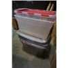 Image 1 : 4 STORAGE TOTES W/ LIDS