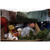 Image 8 : BOX OF XMAS DECOR, SANTA, AND XMAS TREE