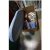 Image 9 : 5 VINTAGE SUITCASES W/ BOX OF ESTATE GOODS AND BABY GATE