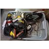 Image 2 : TOTE OF CAUTION TAPE, RESPIRATORS, AND CARTRIDGES