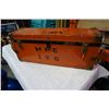 Image 1 : ORANGE METAL BOX OF TOOLS, RYOBI CORDLESS DRILL W/ CHARGER