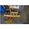 Image 1 : MOVIES SET CEDAR SIDE TABLE, COAT RACK, AND MESSAGE HOLDER