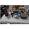 Image 1 : HEATER, CON AIR TRIMMER, DRILL, LOUD SPEAKER AND BATTERY CHARGER, AND SHARP VIEW CAM