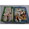 Image 1 : NEW RUDOLPH AND ME CHRISTMAS ORNAMENTS AND 2 BOXES OF BLUE AND CLEAR ORGANIZERS