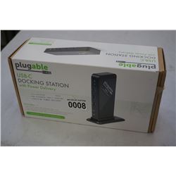 NEW PLUGABLE USB-C DOCKING STATIO W/ POWER DELIVERY