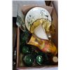 Image 3 : BOX OF ENGLISH PLATES, GERMAN VASE, AND COLLECTIBLES
