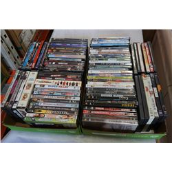 2 TRAYS OF DVDS