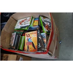 LARGE BOX OF DVDS AND GAMES