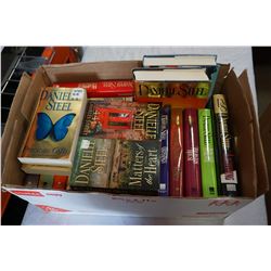 BOX OF DANIELLE STEELE HARDCOVER BOOKS AND SOFT COVER BOOKS