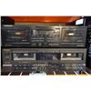 Image 1 : PIONEER CT-W450R AND TECHNICS RS-TR157 DUAL CASSETTE DECKS, AND MIX LOT OF CASSETTES, CDS, DVDS