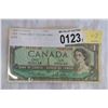 Image 3 : 1954 CANADIAN 1 DOLLAR BANK NOTE
