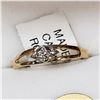 Image 2 : 10KT YELLOW GOLD DIAMOND BABY RING SIZE 2.5 - RETAIL $300