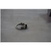 Image 4 : SILVER SMOKEY QUARTZ RING W/ COLOURED SIDE STONES SIZE 7