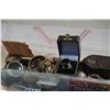 Image 6 : 2 METAL TINS W/JEWELLERY AND WATCHES