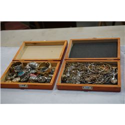 2 CASES OF JEWELLERY AND WATCHES