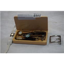 GUESS WATCH, BUCKLE, AND OTHER ESTATE WATCHES