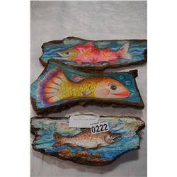 3 BARK ART FISH THEMED