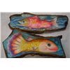 Image 4 : 3 BARK ART FISH THEMED