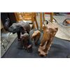 Image 2 : 5 WOOD CARVED ELEPHANTS
