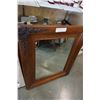 Image 3 : ANTIQUE WOOD FRAMED MIRROR
