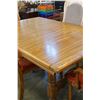 Image 2 : OAK DINING TABLE W/ 4 CHAIRS