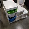 Image 2 : WHITE 3 TIER STORAGE BIN SHELF UNIT