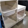 Image 4 : WHITE 3 TIER STORAGE BIN SHELF UNIT
