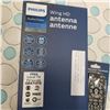 Image 2 : NEW OVERSTOCK PHILIPS WING ELITE HD DIGITAL ANTENNA, 1080P, 4K READY, 60 MILE RECEPTION RATING, WITH